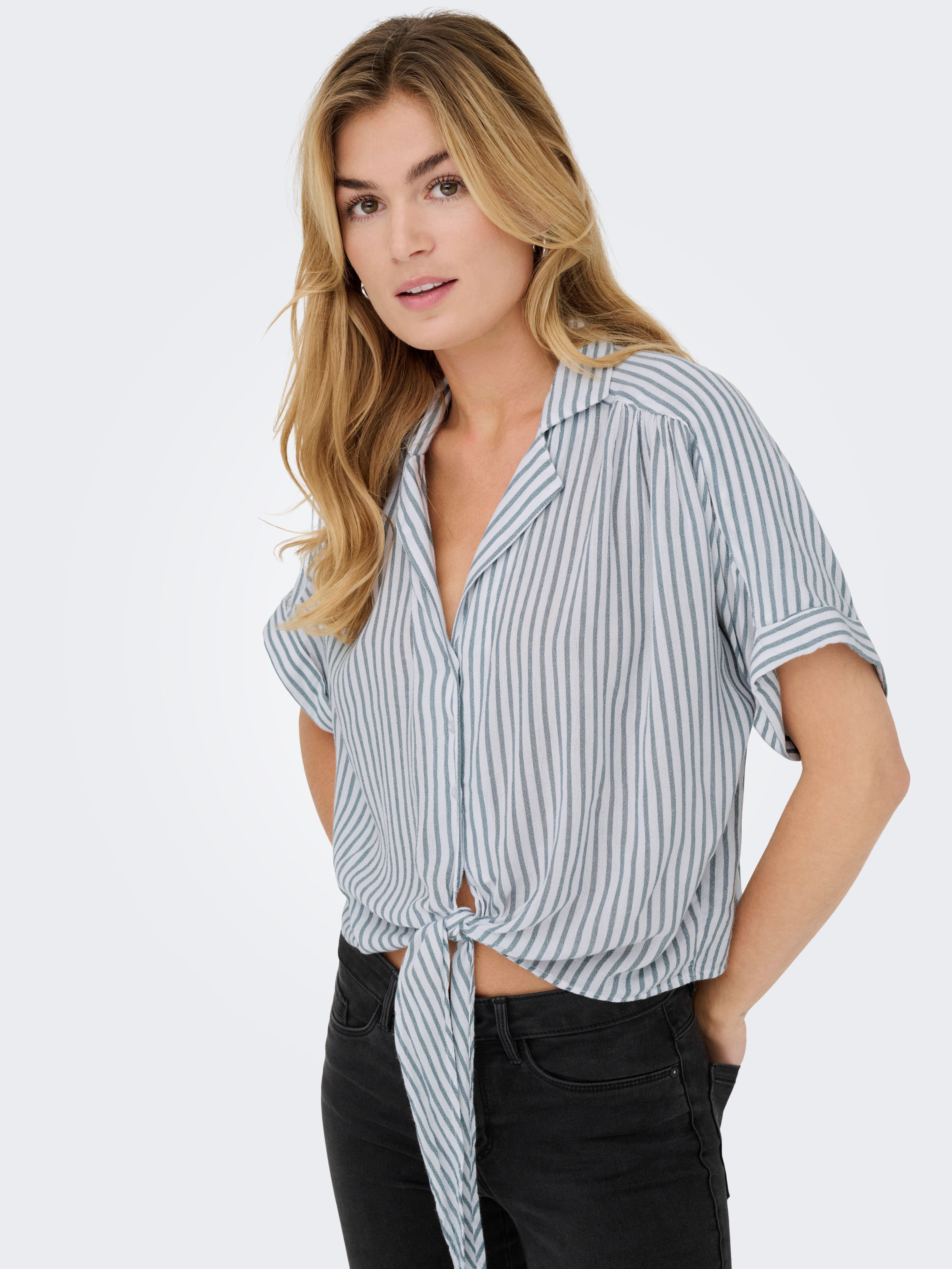 Camicia Paula a Righe Verde e Bianco