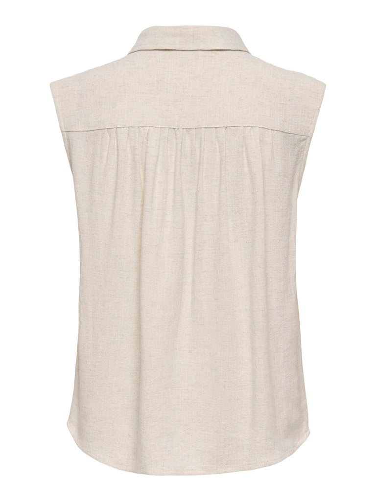 Gilet siesta lino beige chiaro
