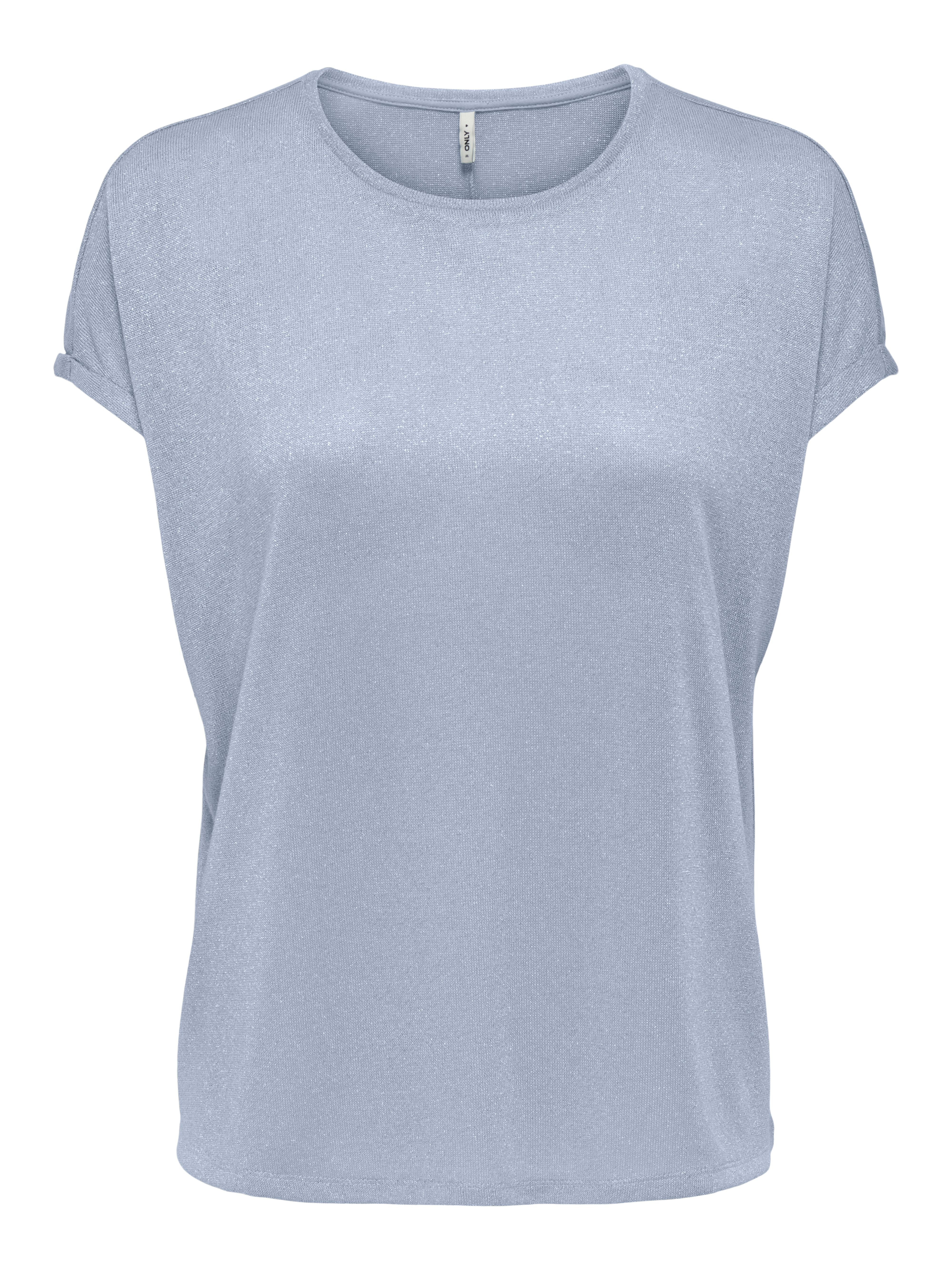 T-Shirt Glitter Azzurro Polvere