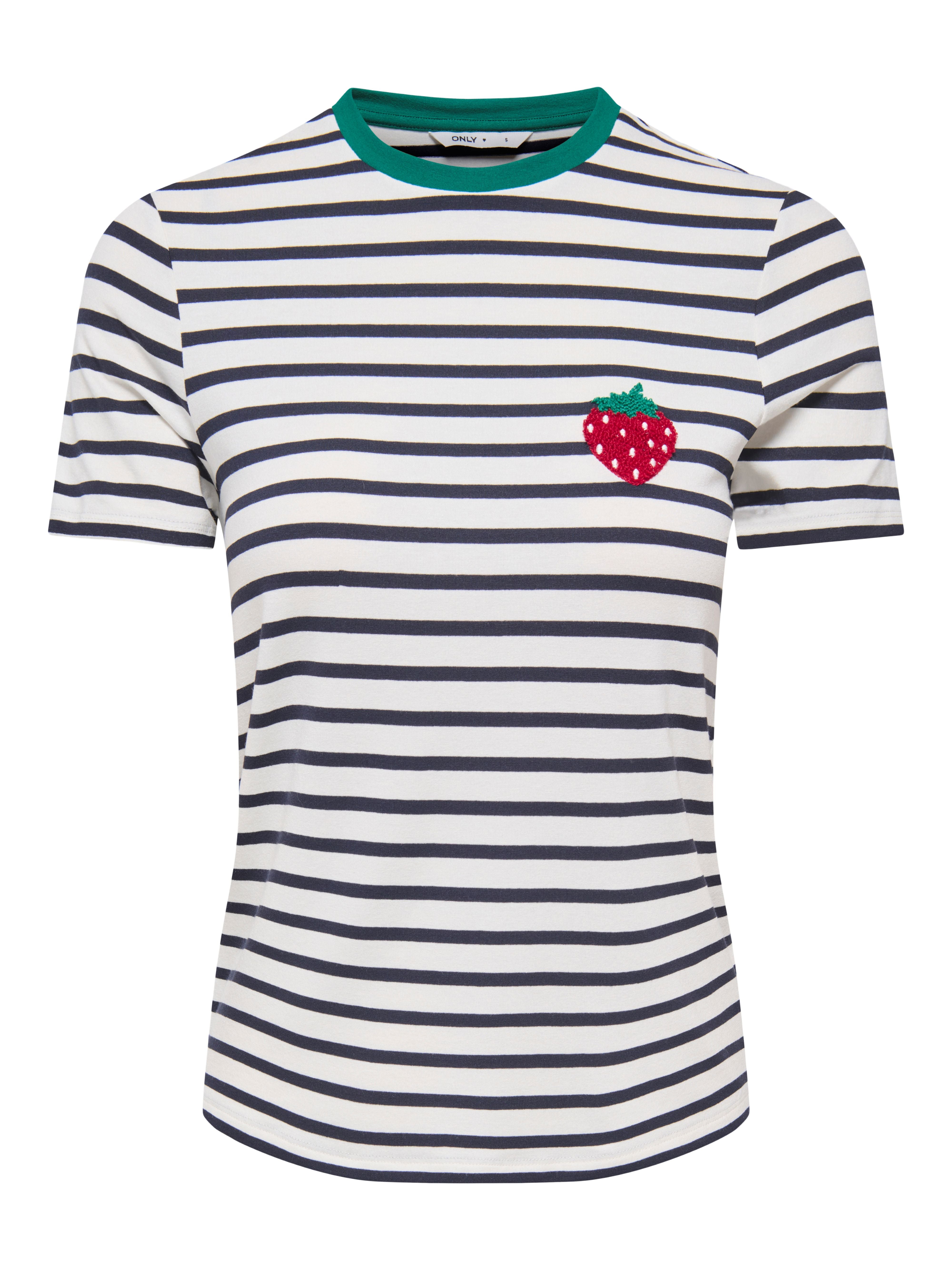 T-shirt Only Righe Fragola