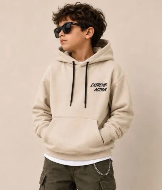 Felpa Felpata con Cappuccio Madness Bear Beige