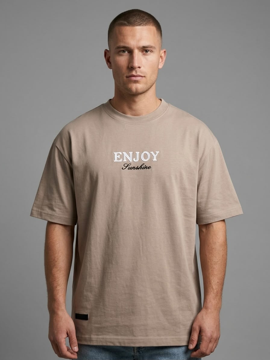 T-Shirt Enjoy Relaxed Fit Sabbia Beige