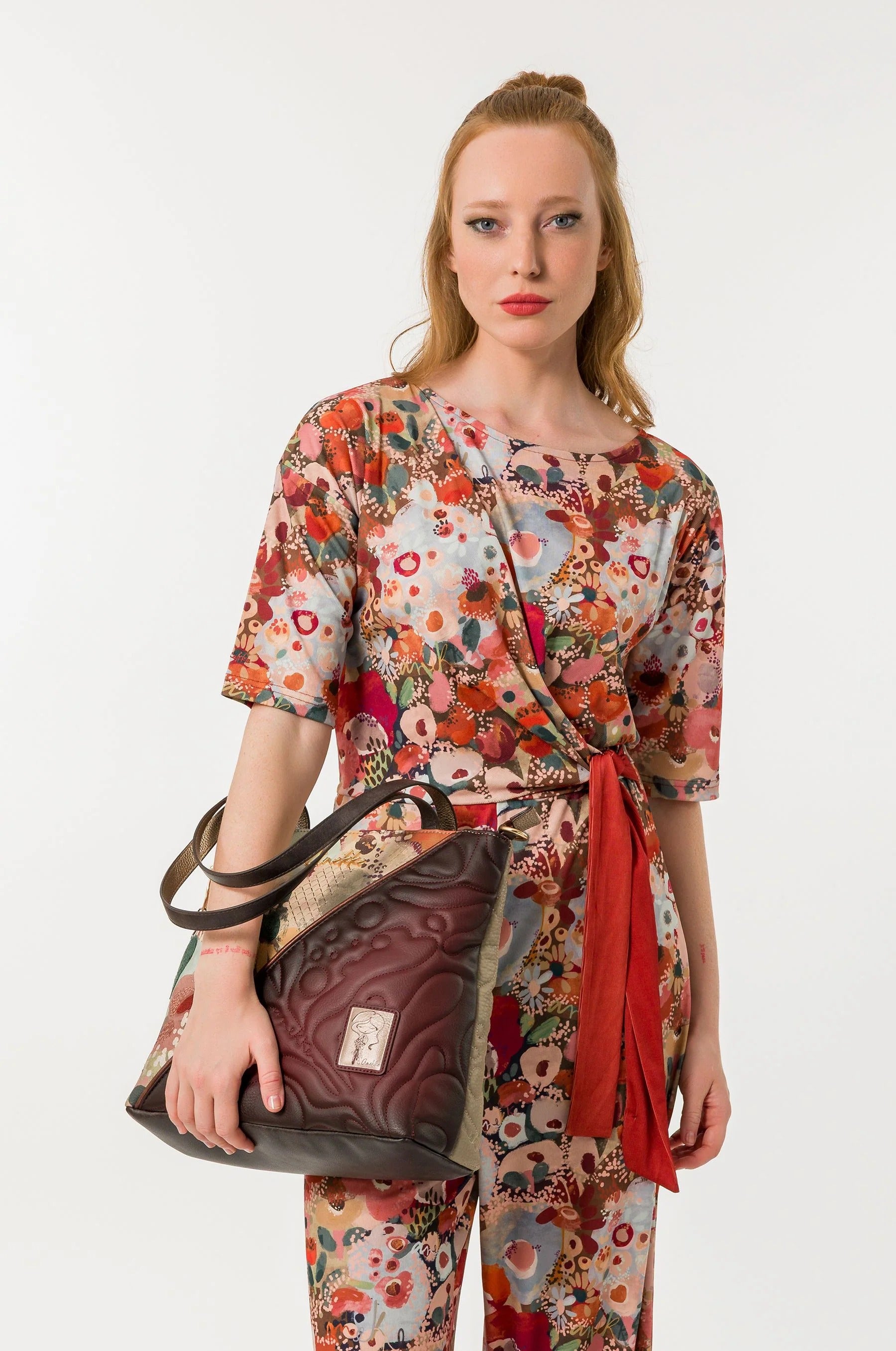 Borsa a Spalla Quadrata Anekke Blossom con Tracolla
