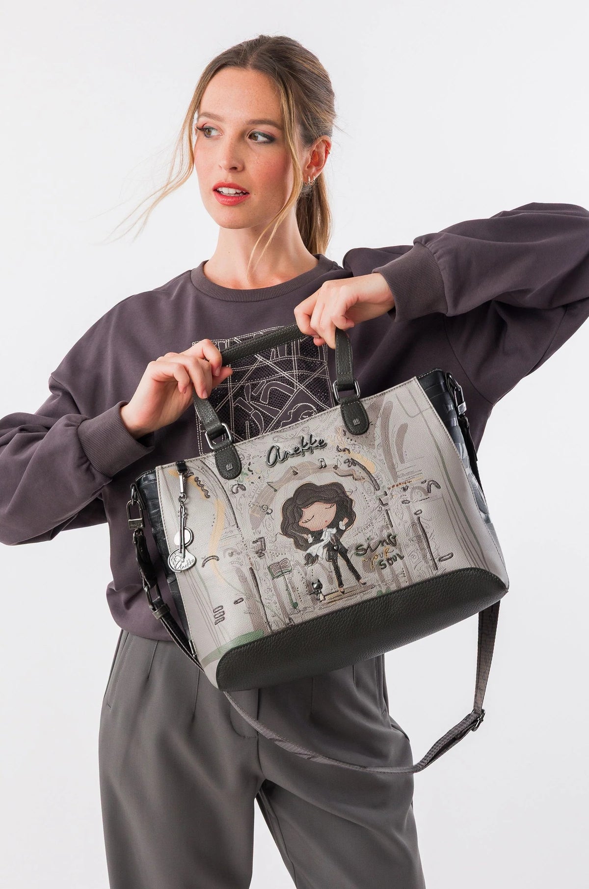 Borsa Quadrata con Manico Corto e Tracolla Donna Anekke Collezione Sing Your Soul Orchestra