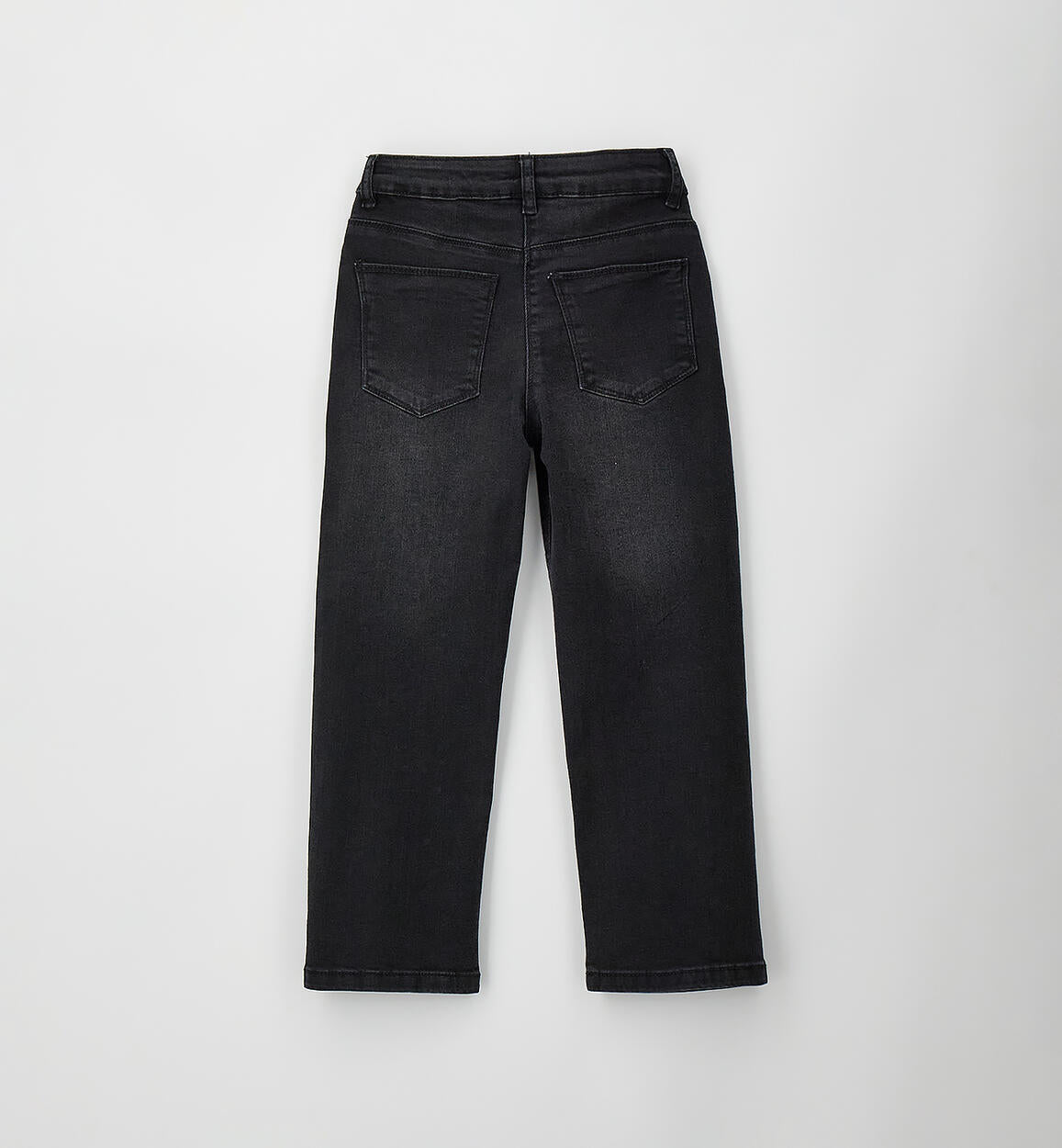 Jeans iDO Nero Lavato con Strass Applicati
