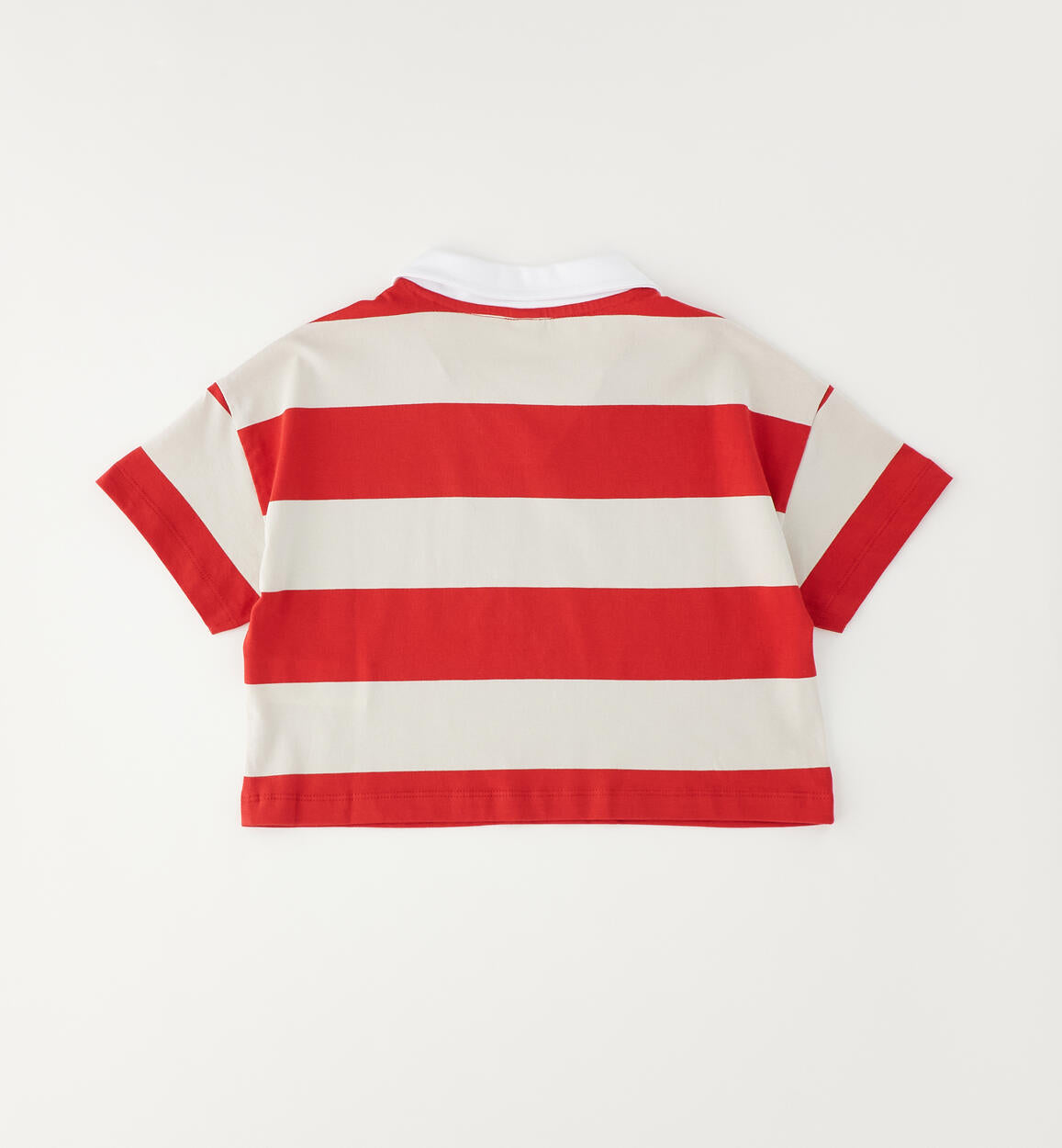 Polo Ruby Cropped a Righe