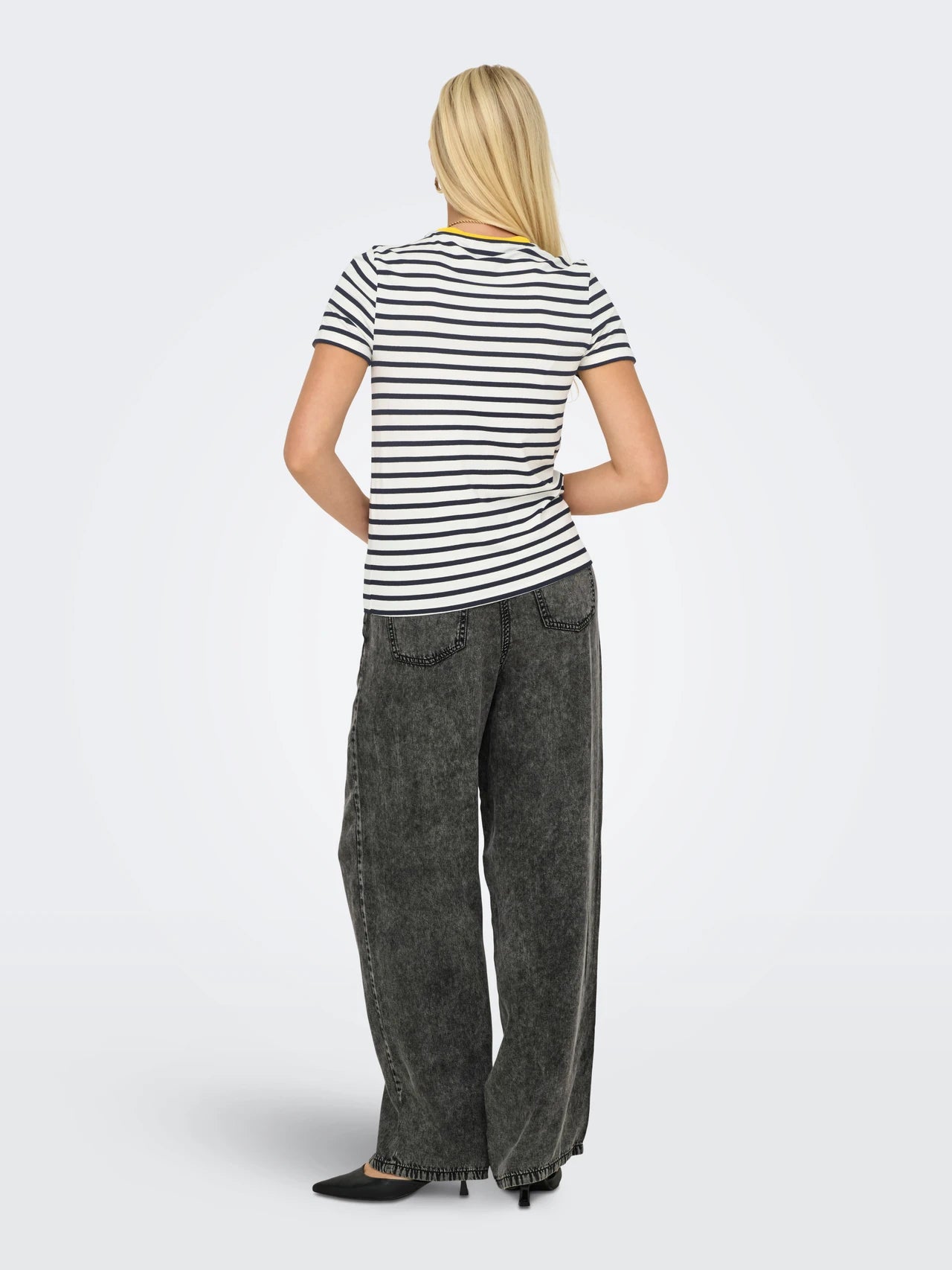 T-shirt Only Righe Limone