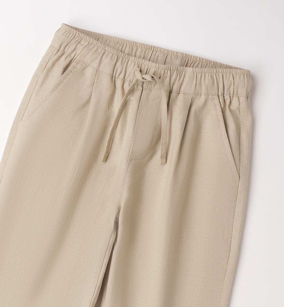 Pantalone Oliver da Cerimonia in Misto Lino Beige