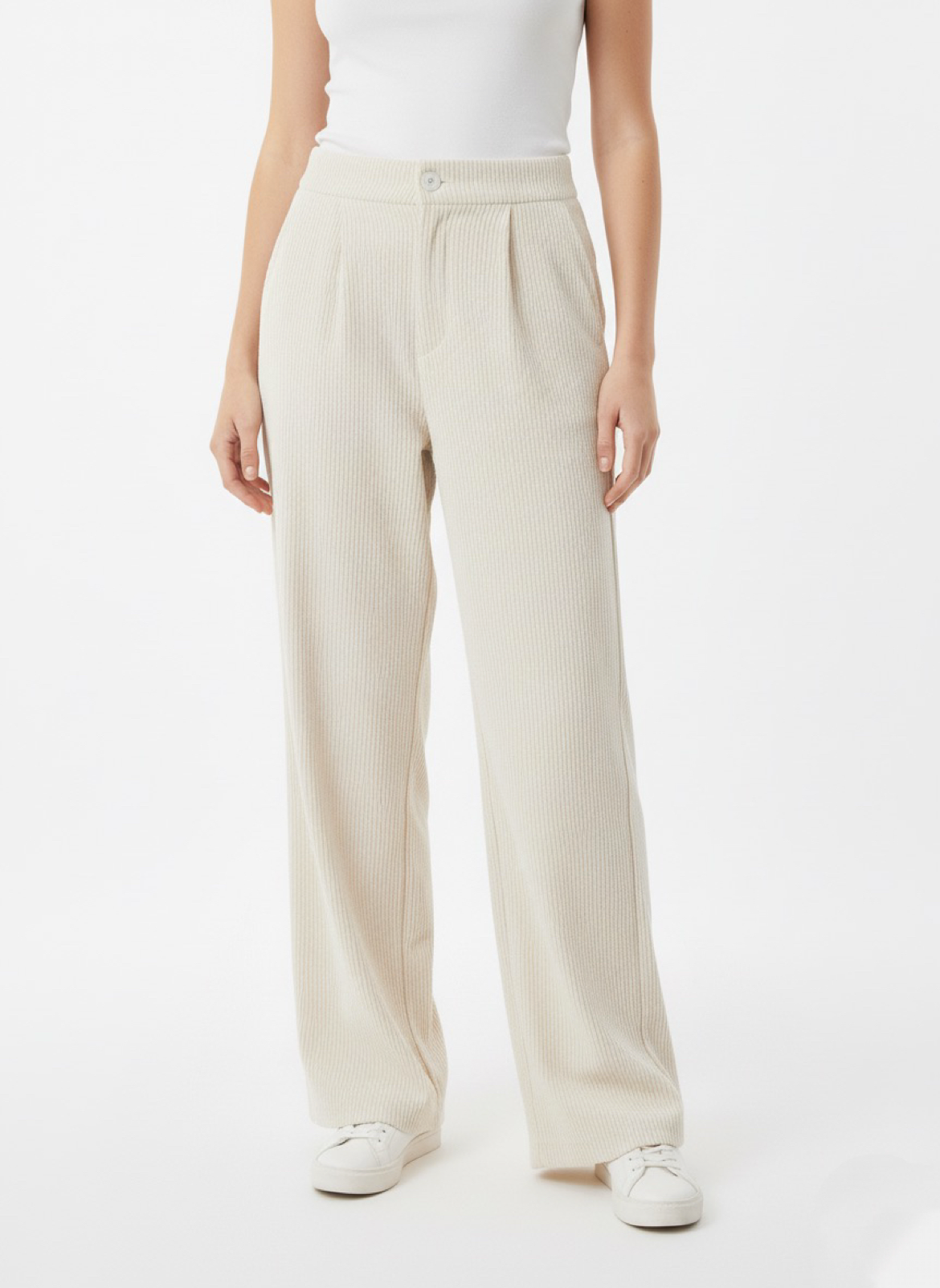 Pantalone Stoccolma Velluto Panna