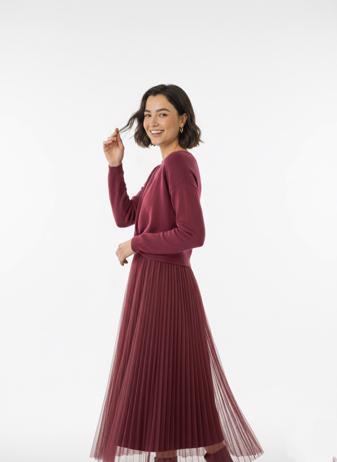 Abito Sharon Bordeaux