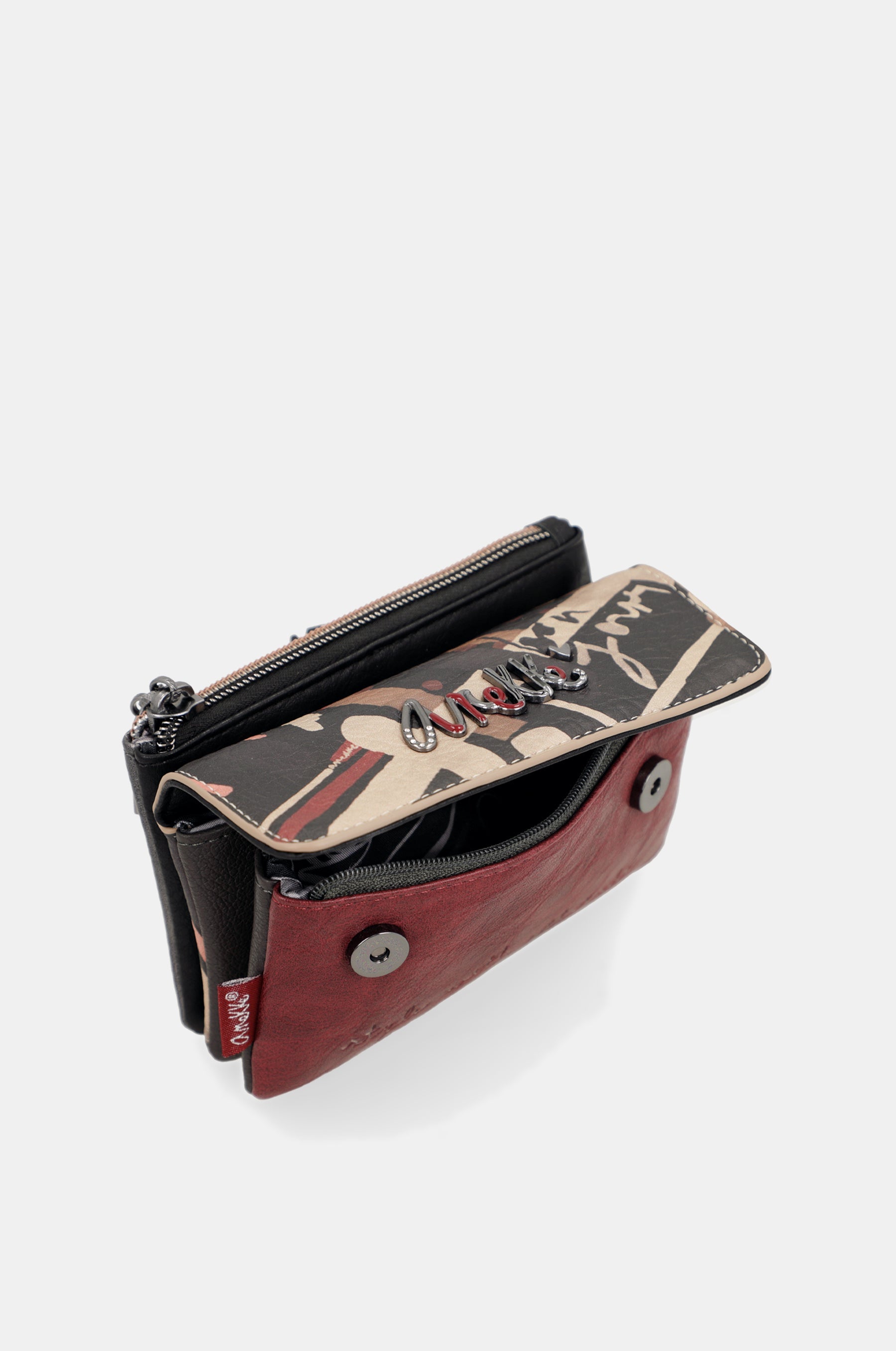 Portamonete con patta Parisian