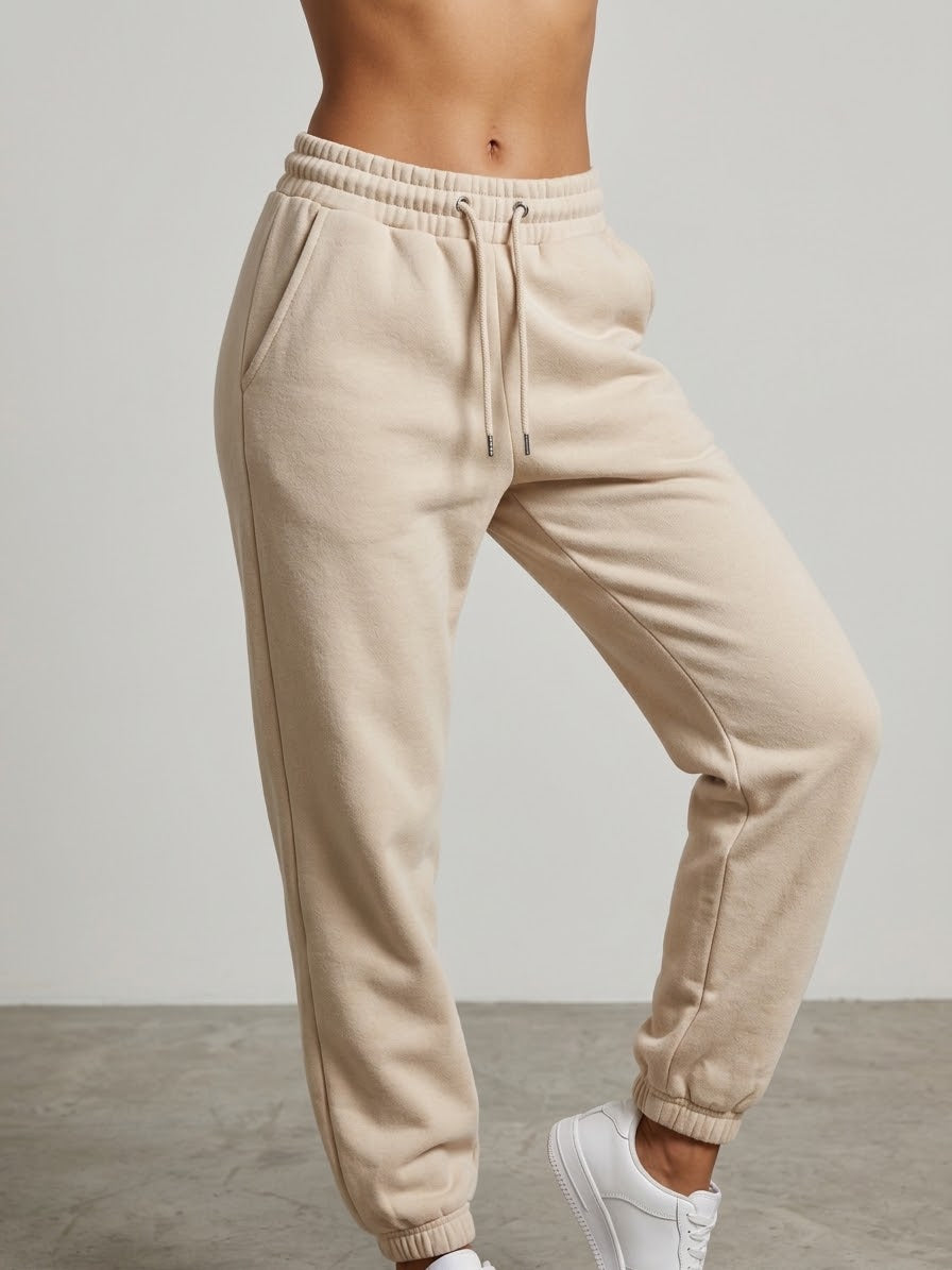 Pantalone Tuta Felpato Beige Street Lab