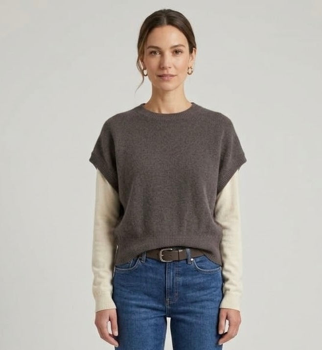 Gilet in Maglia Marrone Sveva Relaxed fit