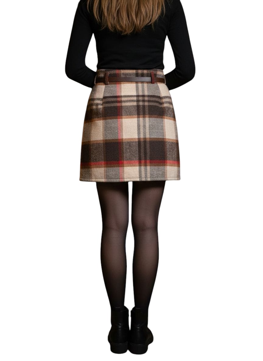 Gonna Midi Scozzese Lucrezia Rossa