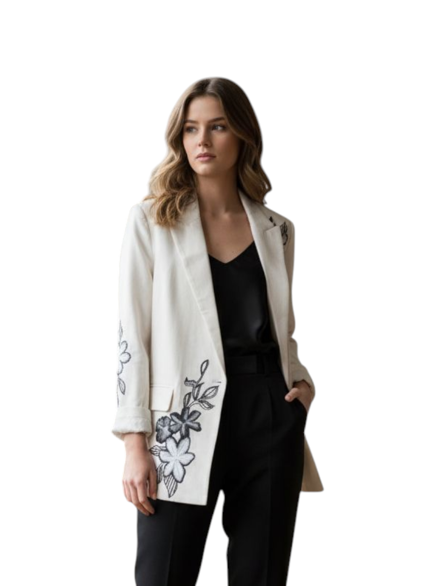 Blazer maxi Giada avorio