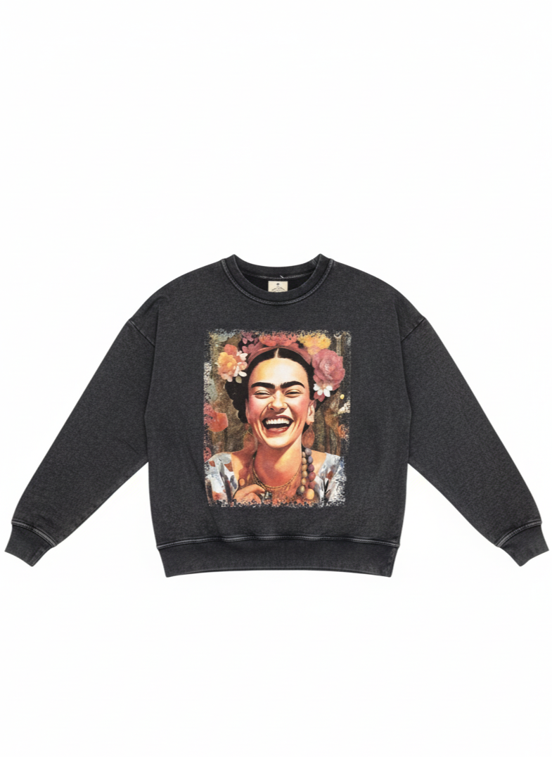 Felpa Frida nera felpata