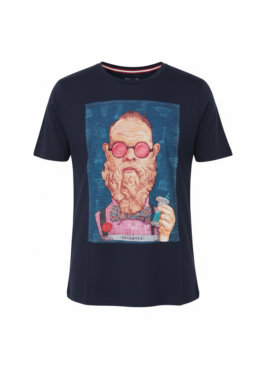 T-shirt Socrates Blu