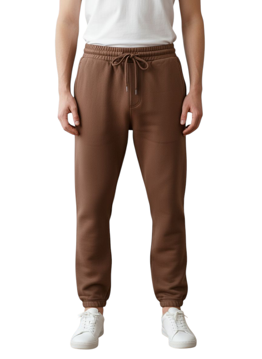 Panatlone tuta felpato Sidney cioccolato effetto lavato