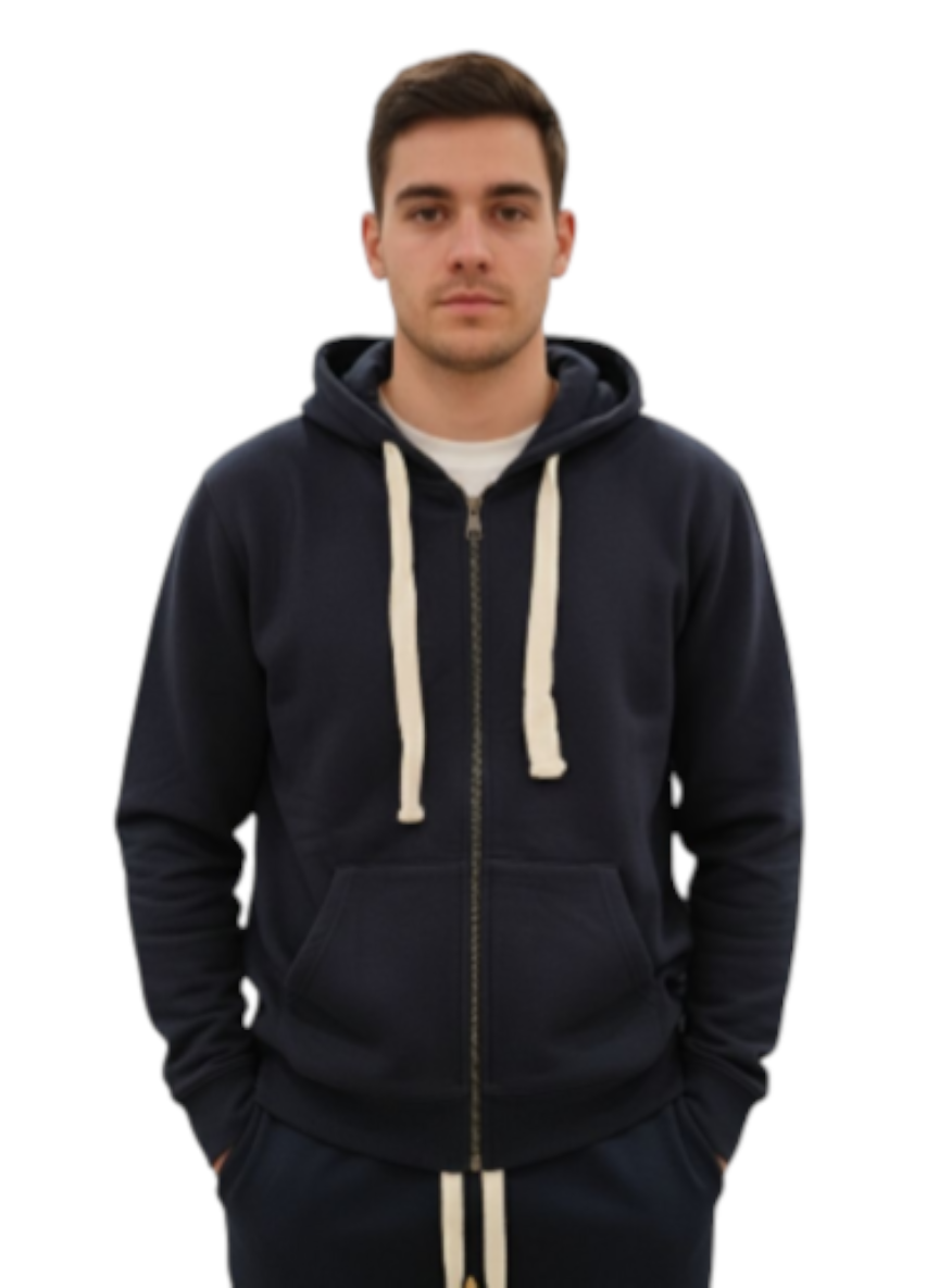 Felpa felpata Camberra blu