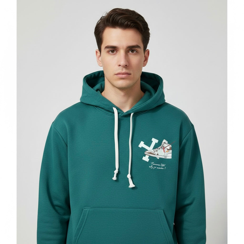 Felpa Sneakers Retro Petrol Green Editi