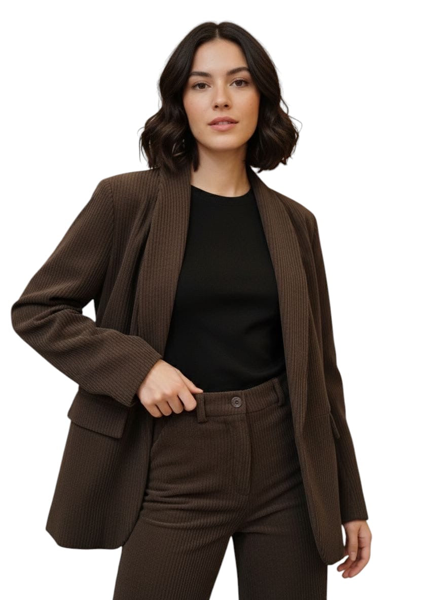 Blazer Stoccolma Velluto Cioccolato