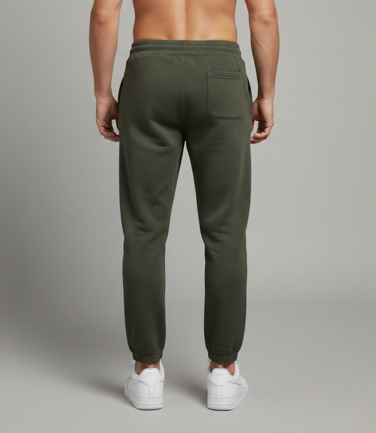 Pantalone jogger Virtus garzato verde kaki