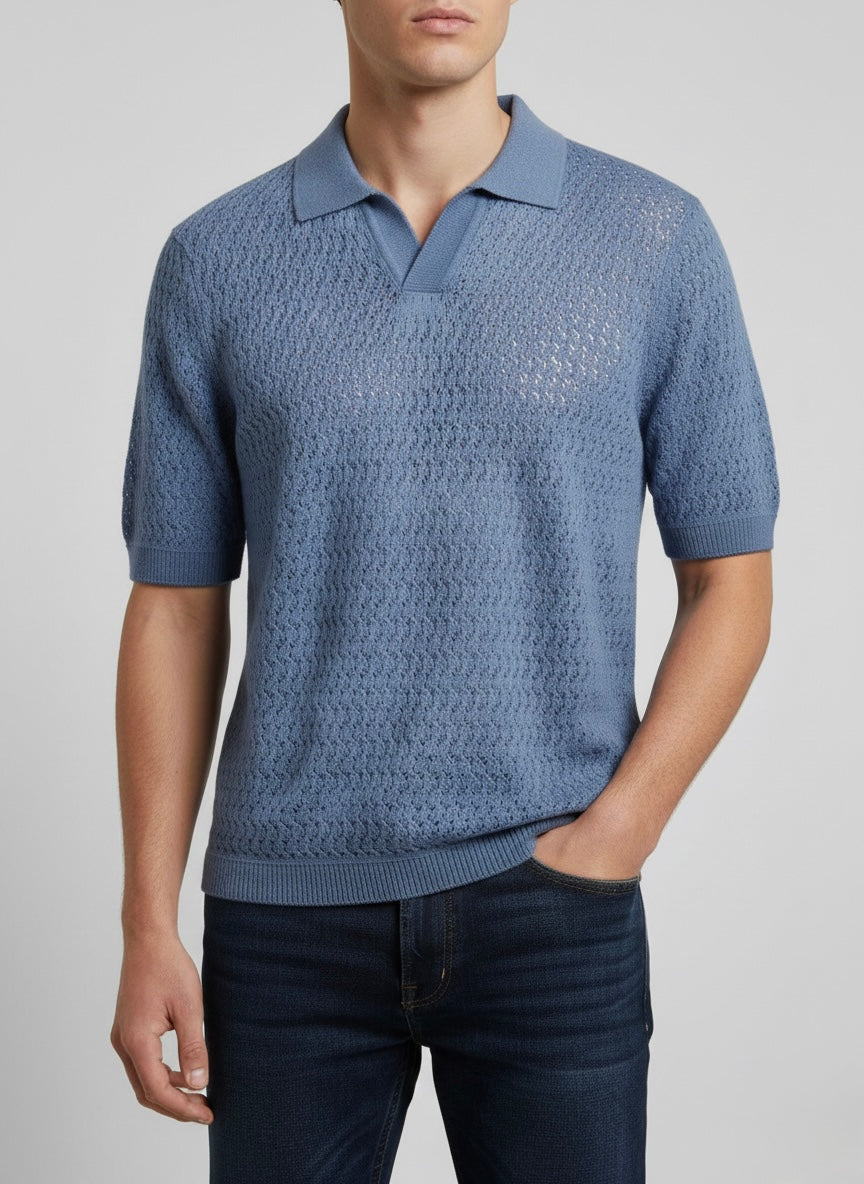 Polo Nyle indaco polvere