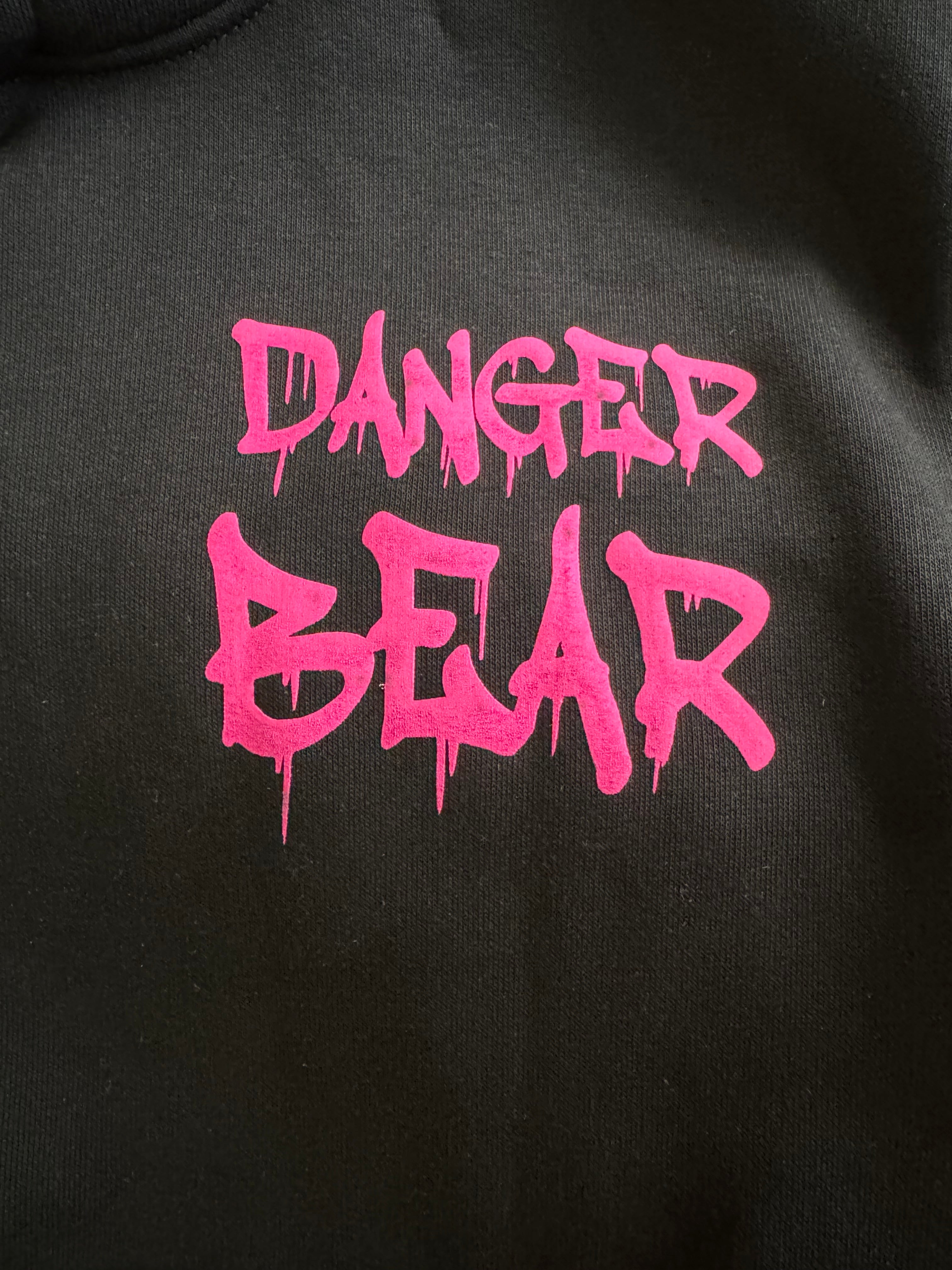 Felpa Ragazzo Felpata Danger Bear Nera