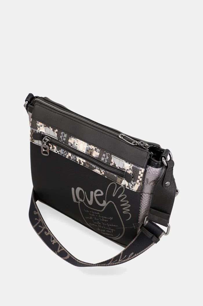 Borsa Tracolla 3 Scomparti Anekke Iron