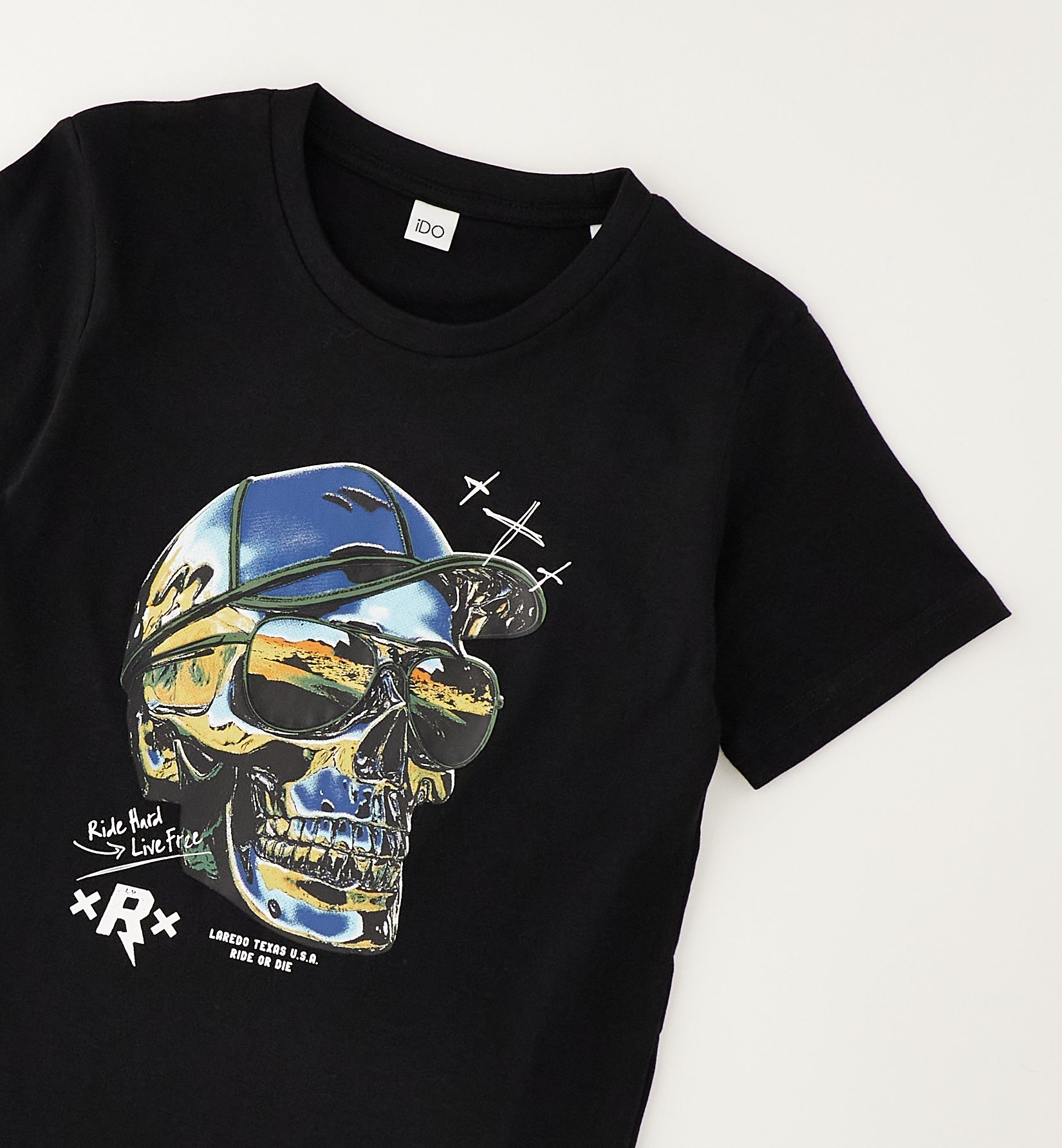 T-shirt Ride Hard Spirito Rock e Biker