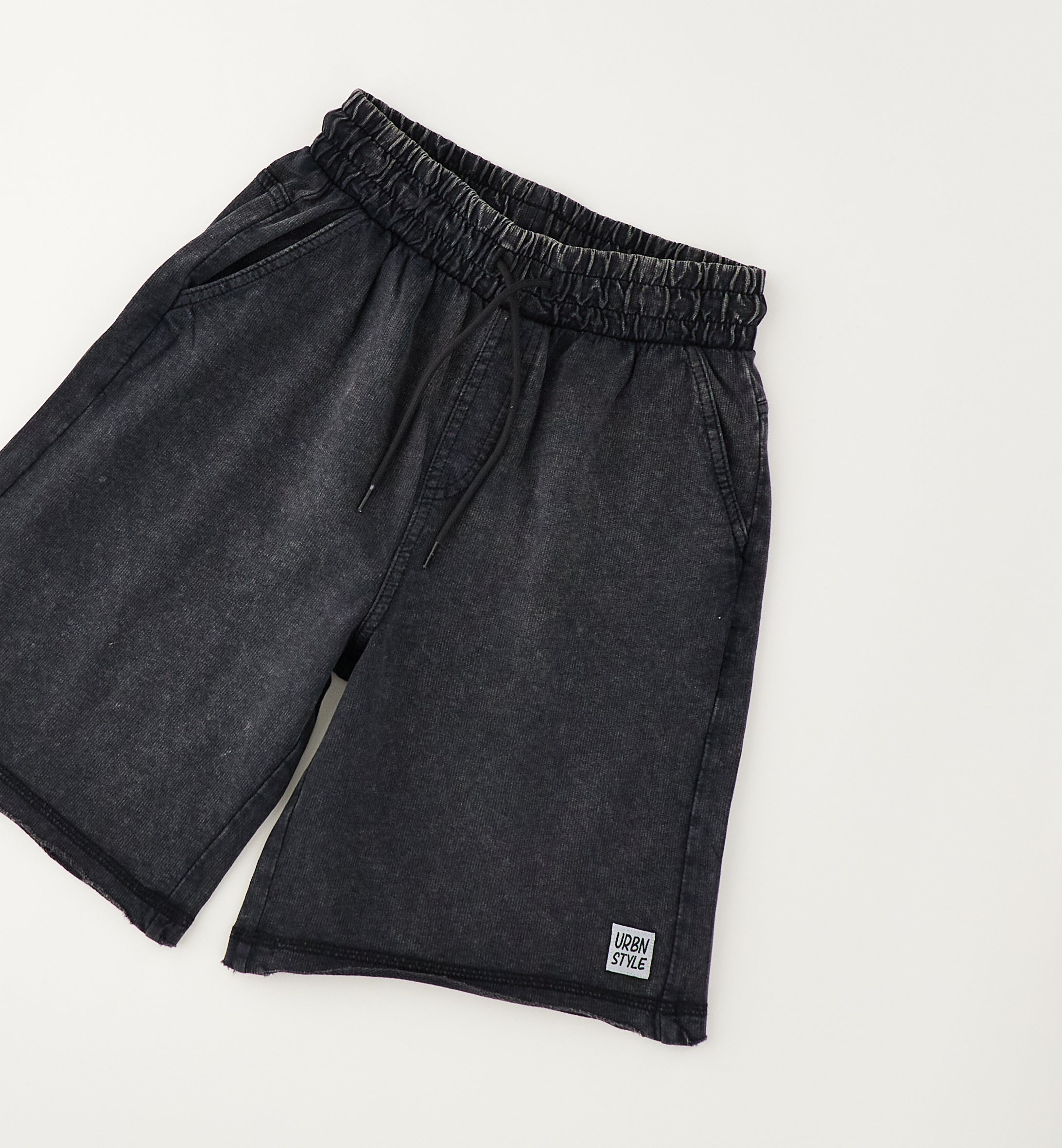 Shorts in Felpa Black Carbon