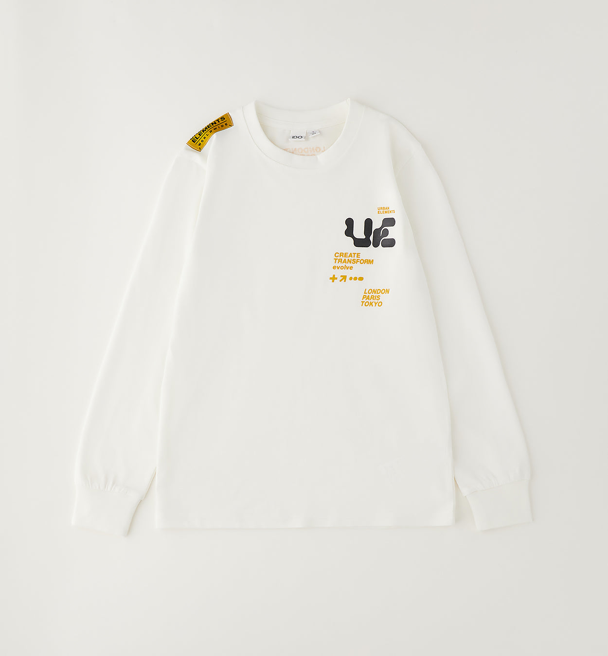 T-shirt Manica Lunga Bianca Urban Ocra