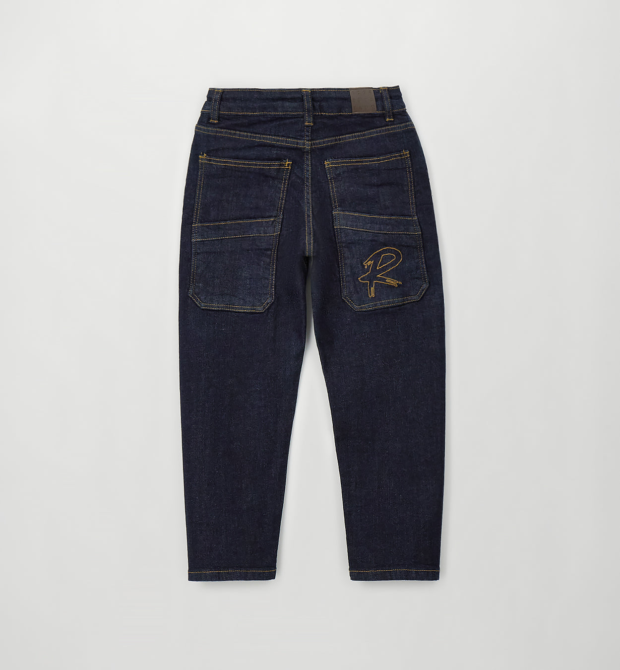 Jeans Slouchy Fit Denim Scuro Raw