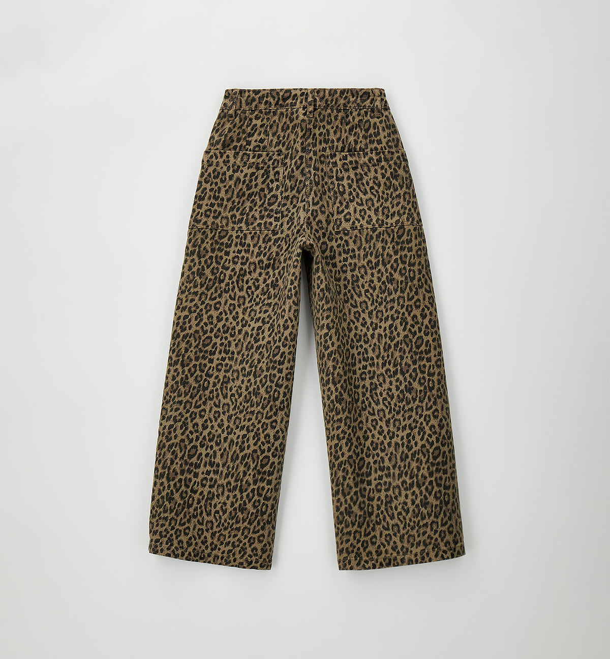 Pantalone Camilla Leopardato Wide Leg in Cotone Stretch