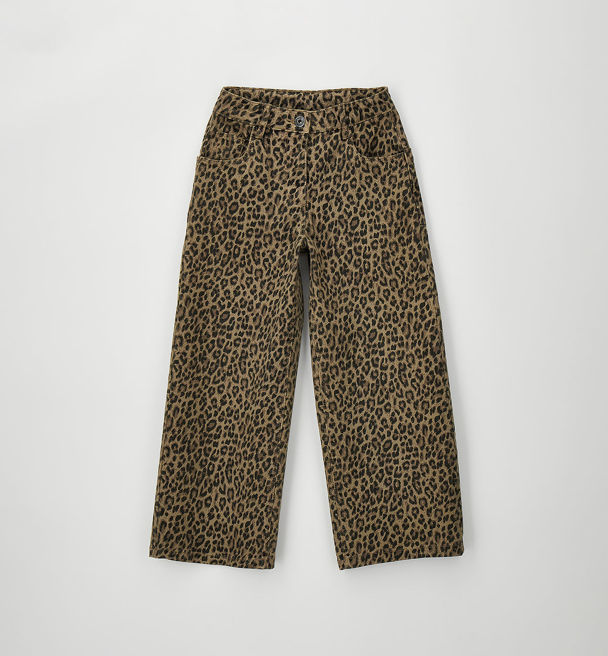 Pantalone Camilla Leopardato Wide Leg in Cotone Stretch