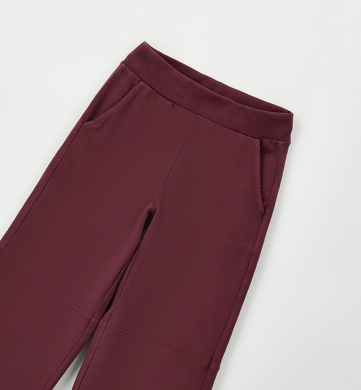 Pantalone Tuta Sofia Bordeaux Felpato Gamba Larga