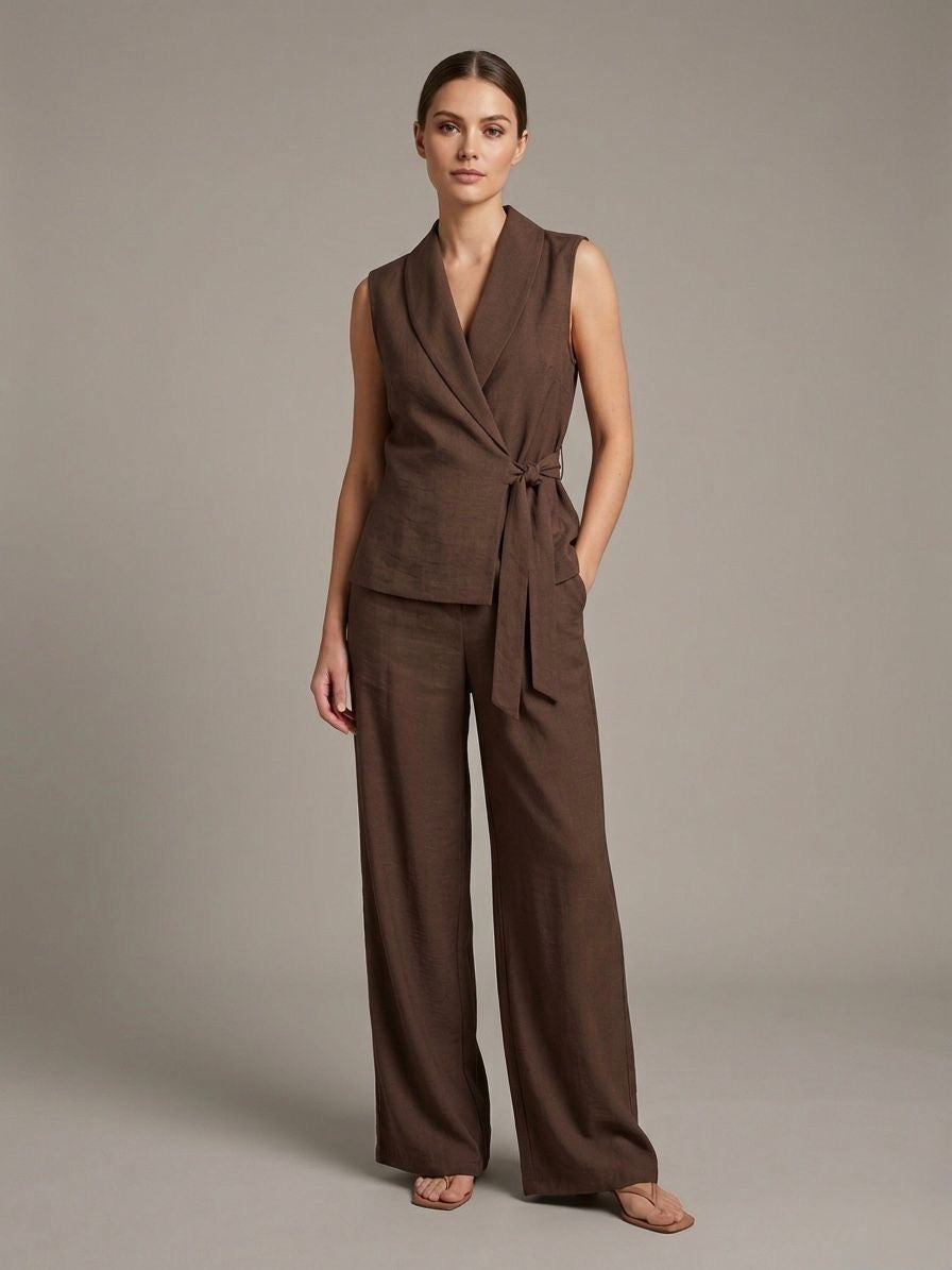 Completo Palermo Cioccolato Gilet e Pantalone