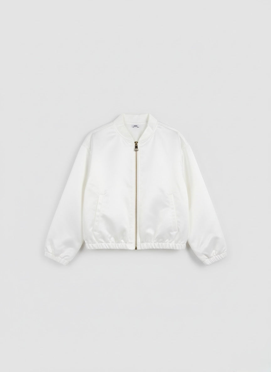 Giacca bomber essential bianco ottico