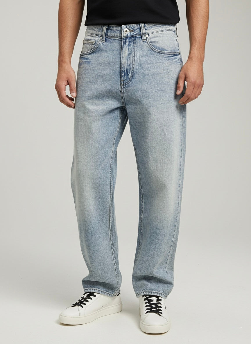 Jeans Industry baggy straight light blue denim