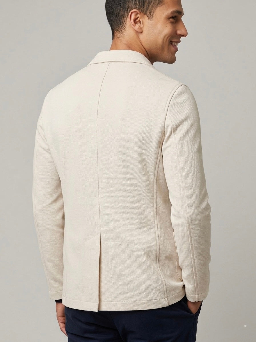 Giacca Boston in maglia sabbia