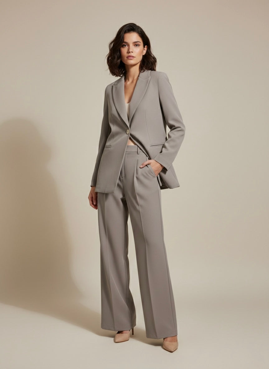 Completo Venezia Greige neutro Giacca e Pantalone
