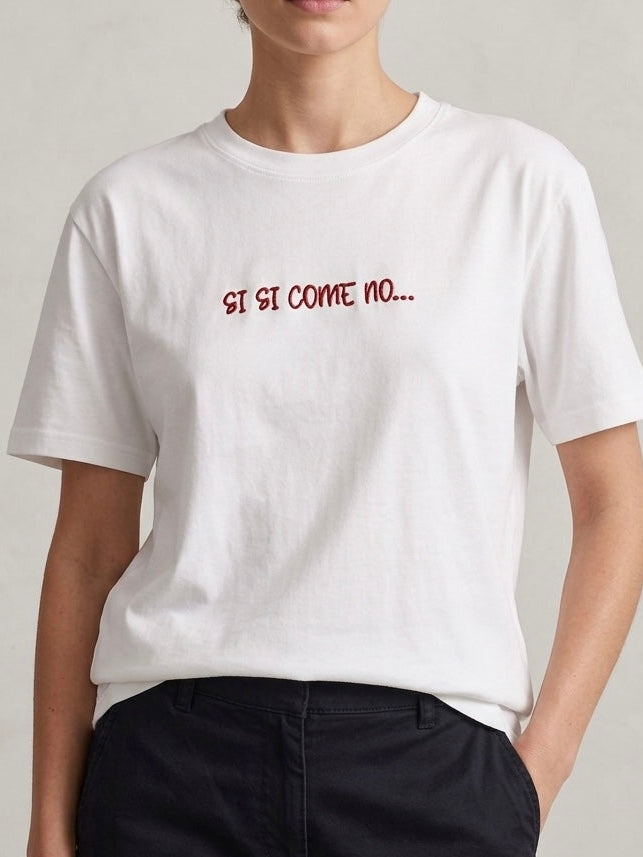 T-shirt ricamo si si come no