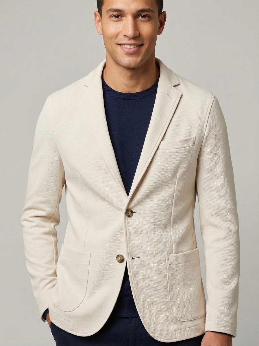 Giacca Boston in maglia sabbia