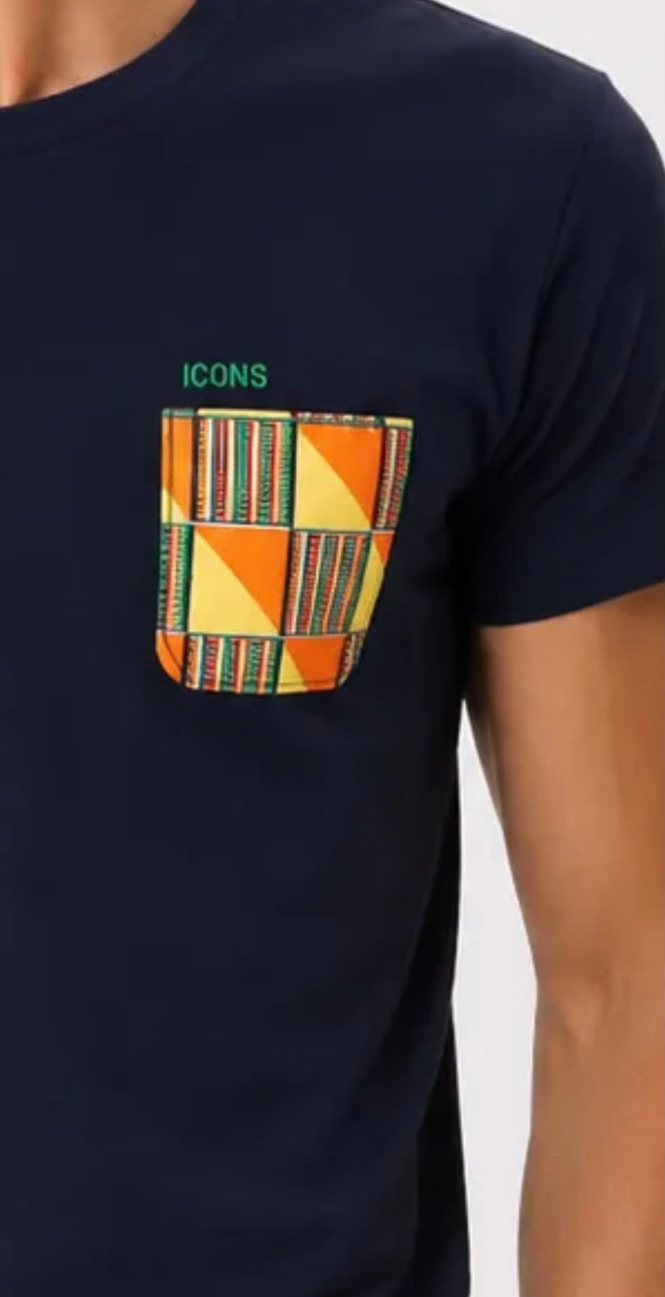 T-shirt Carl Slim Fit con Taschino Geometrico