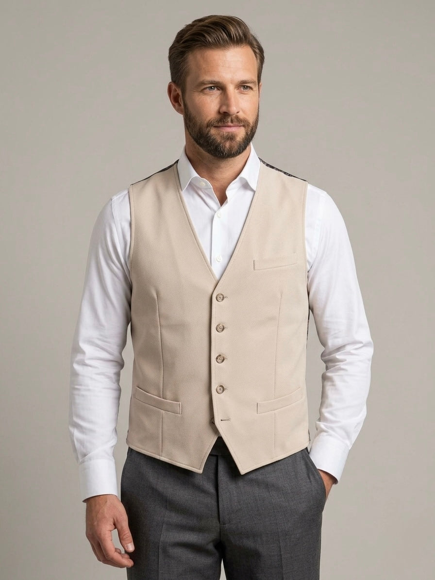 Gilet Boston sabbia e denim