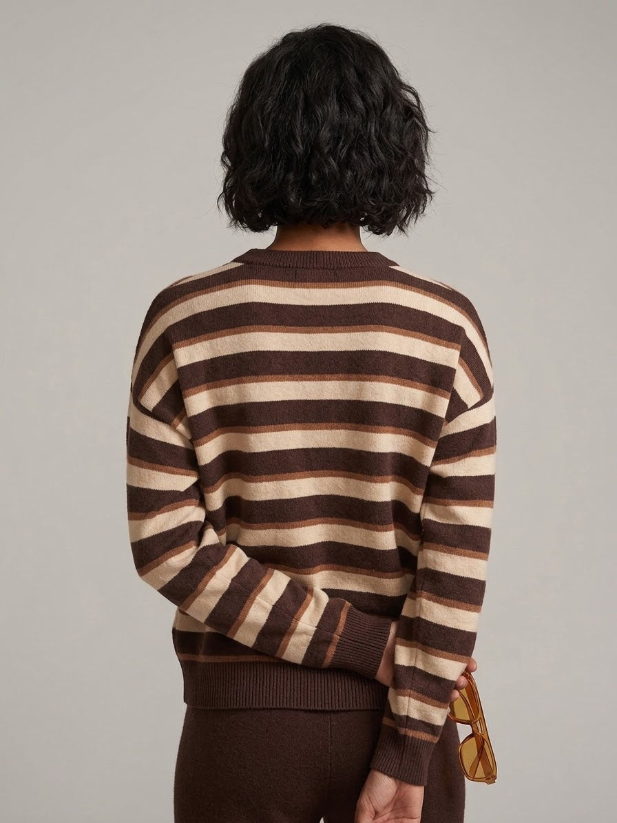 Pullover Girocollo A Righe Cloe