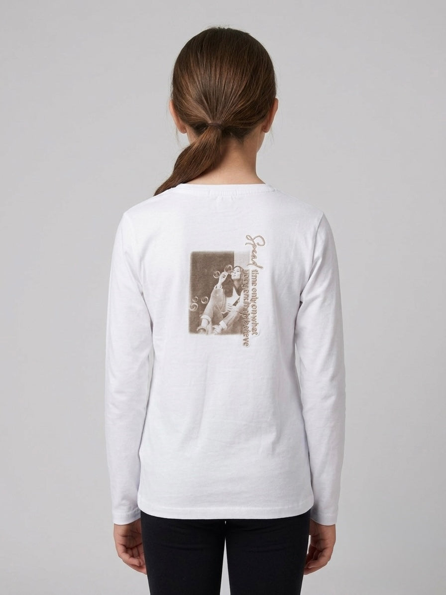 T-shirt Manica Lunga Dolcezza Bianca