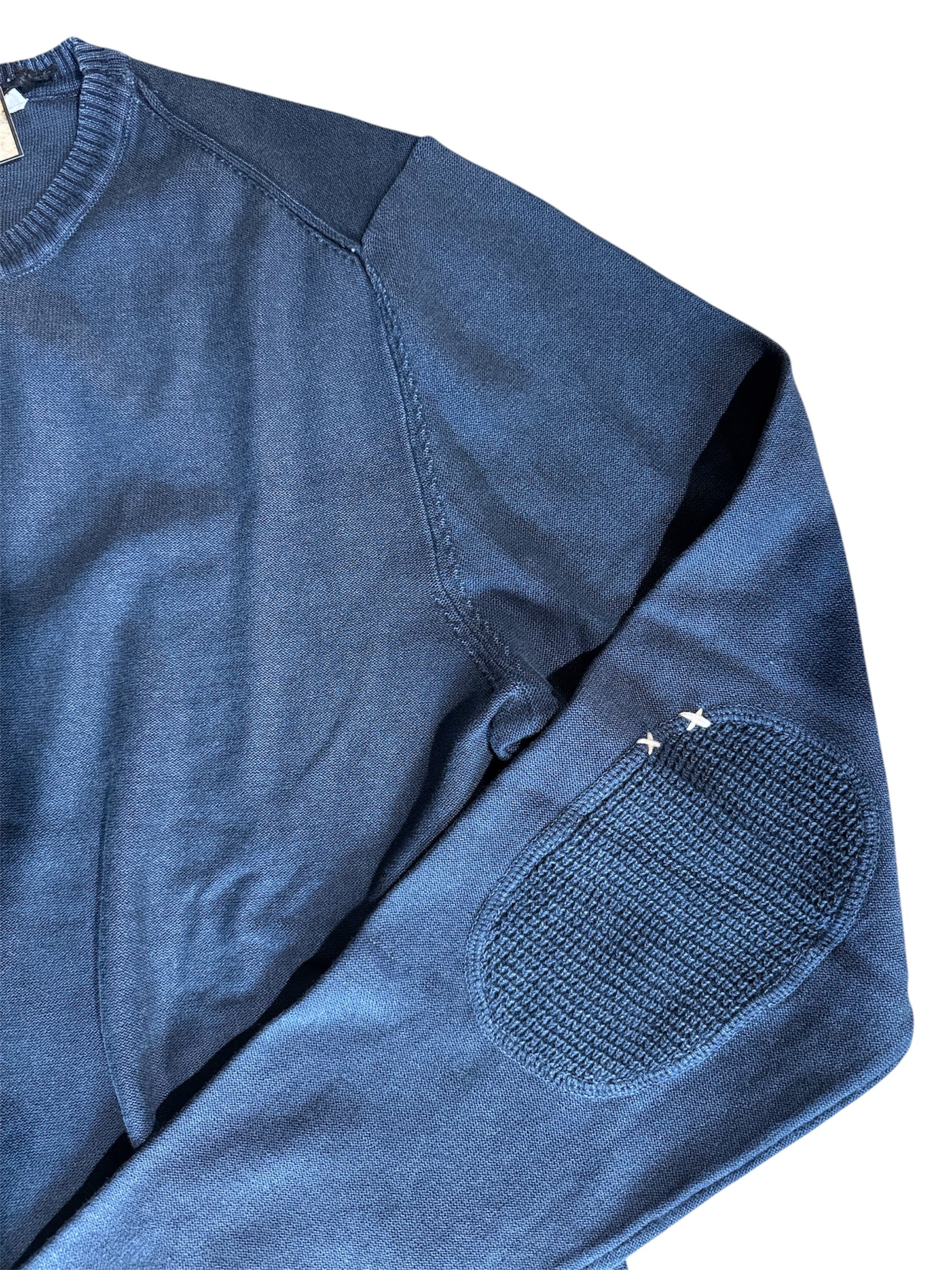 Maglione crossover blu polvere