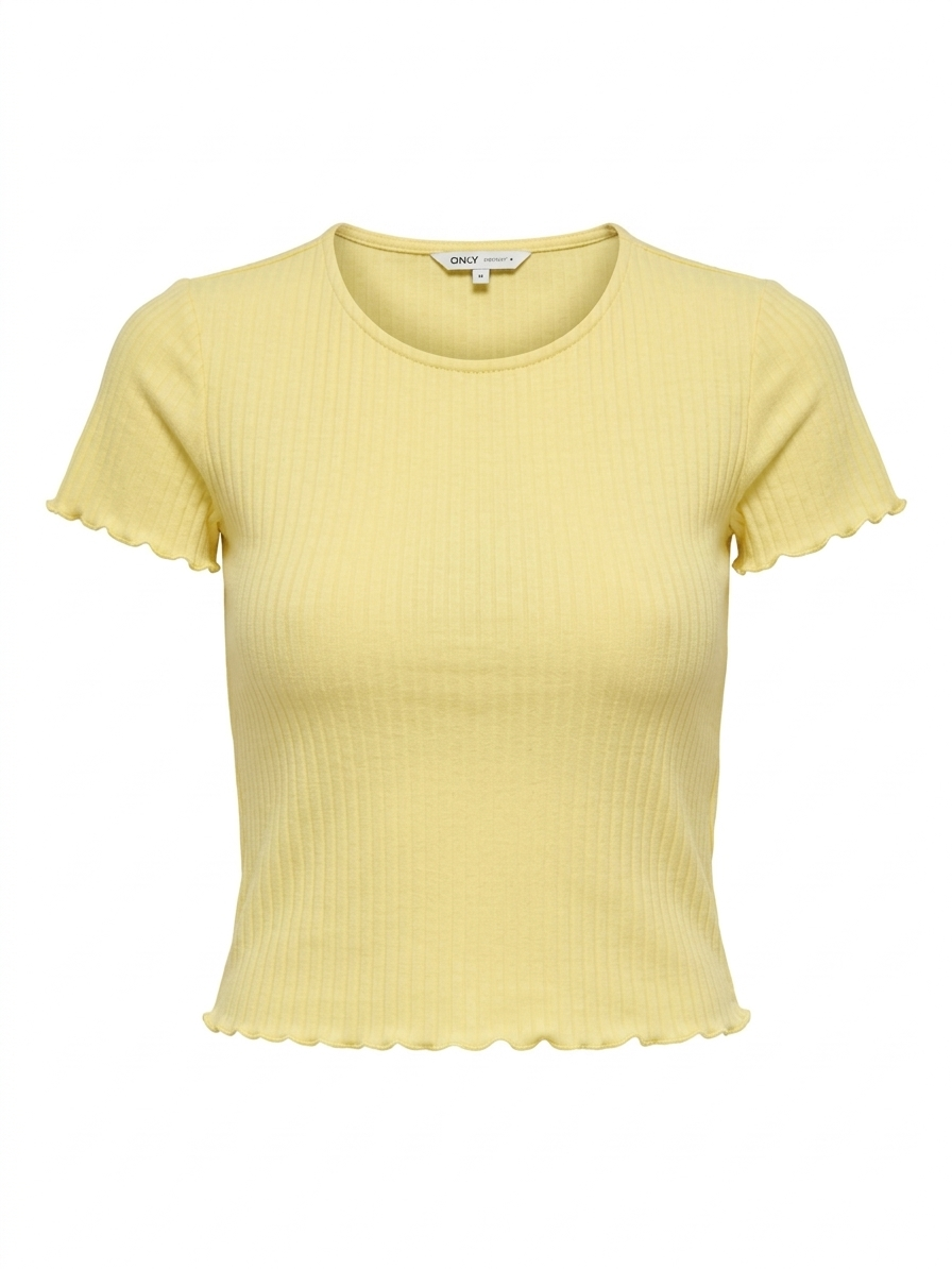 T-shirt Emma cropped light lemon