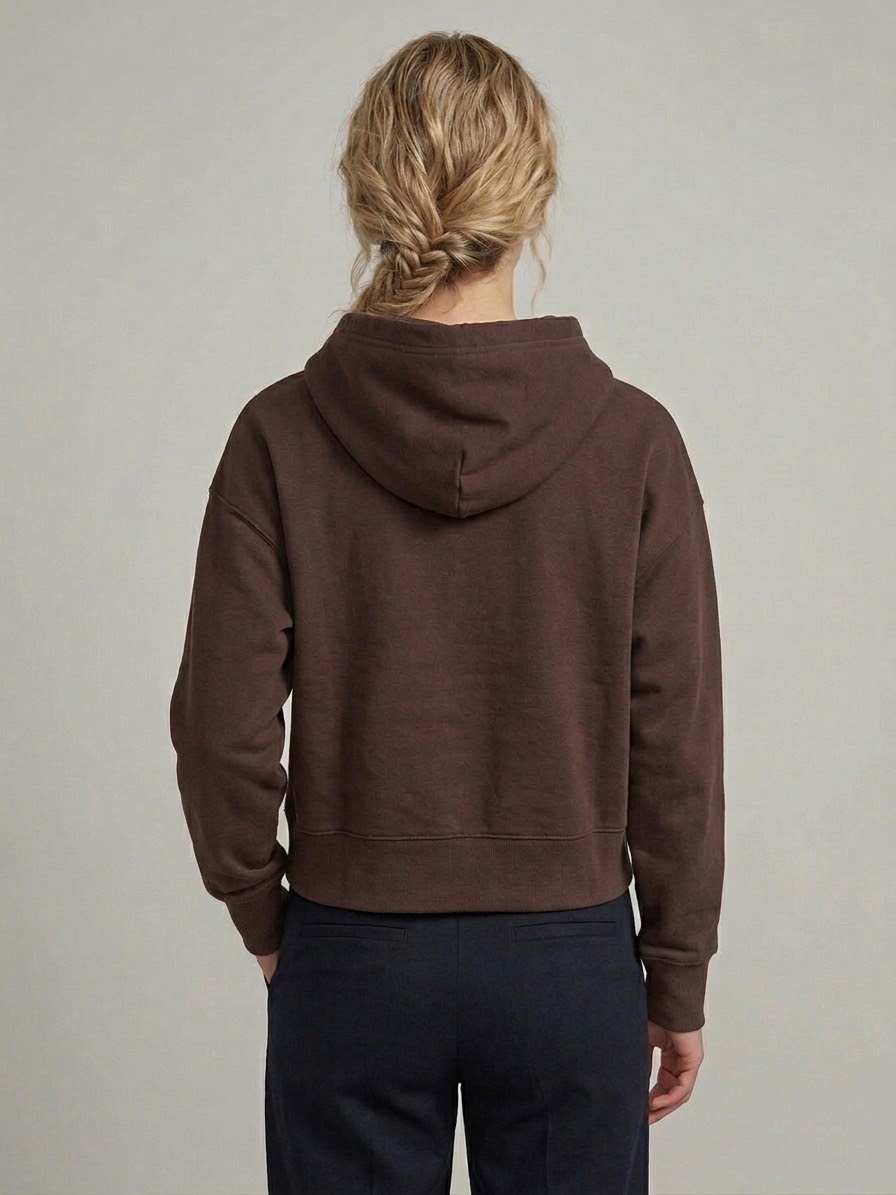 Felpa Donna Boxy fit con Cappuccio Cioccolato Street Lab
